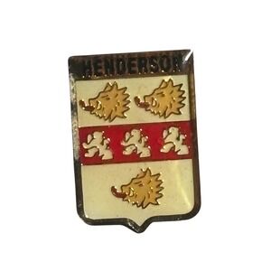 Henderson Family Crest Lapel Pin Heraldry Names Ireland Coat of Arms Enamel Pin